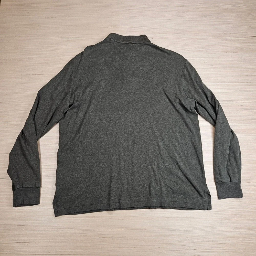 Polo Ralph Lauren Polo Shirt Mens L Green Classic Fit Soft Cotton Long Sleeve